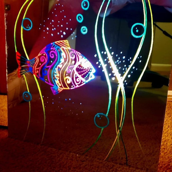 My etched mirror artwork one of a inf - Picture 4 of 16